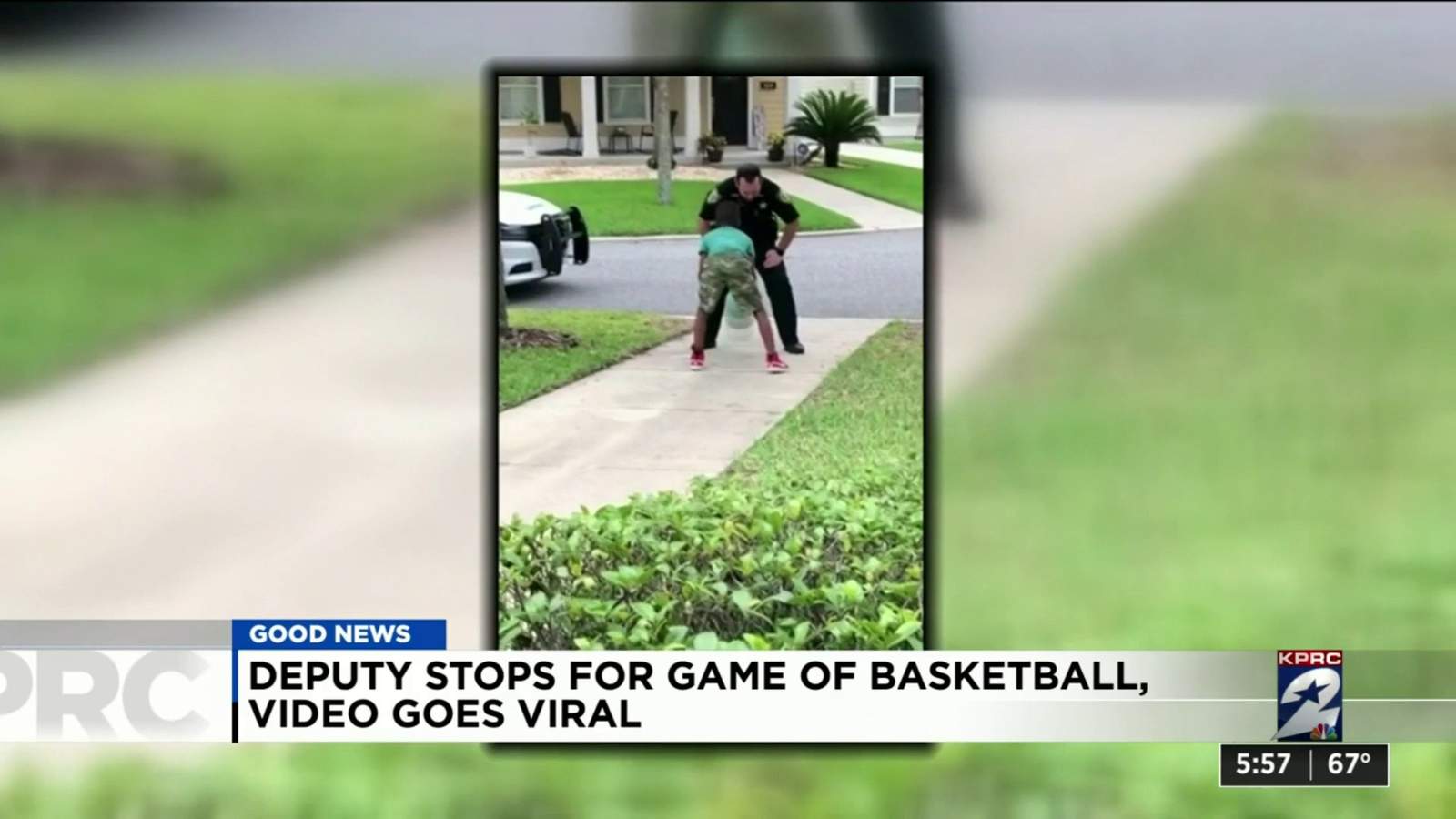 One Good Thing: Deputy stops for game of basketball with children, video goes viral