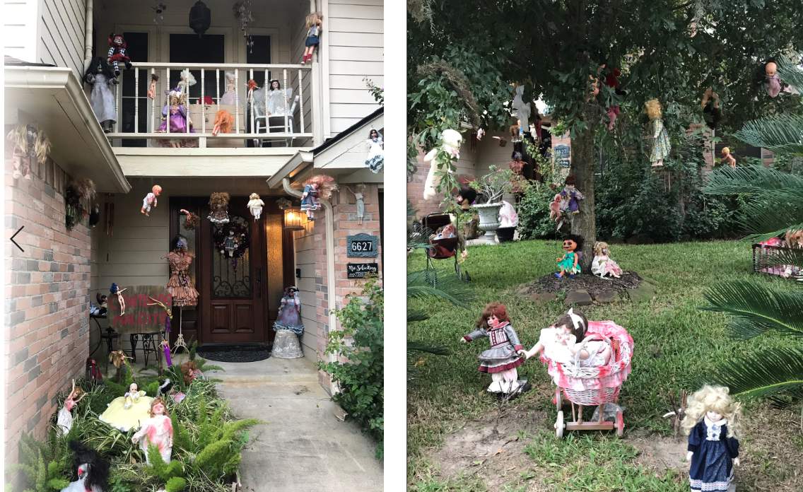 This Katy home is turning heads with seriously creepy Halloween display inspired by Mexico’s ‘Island of the Dolls’