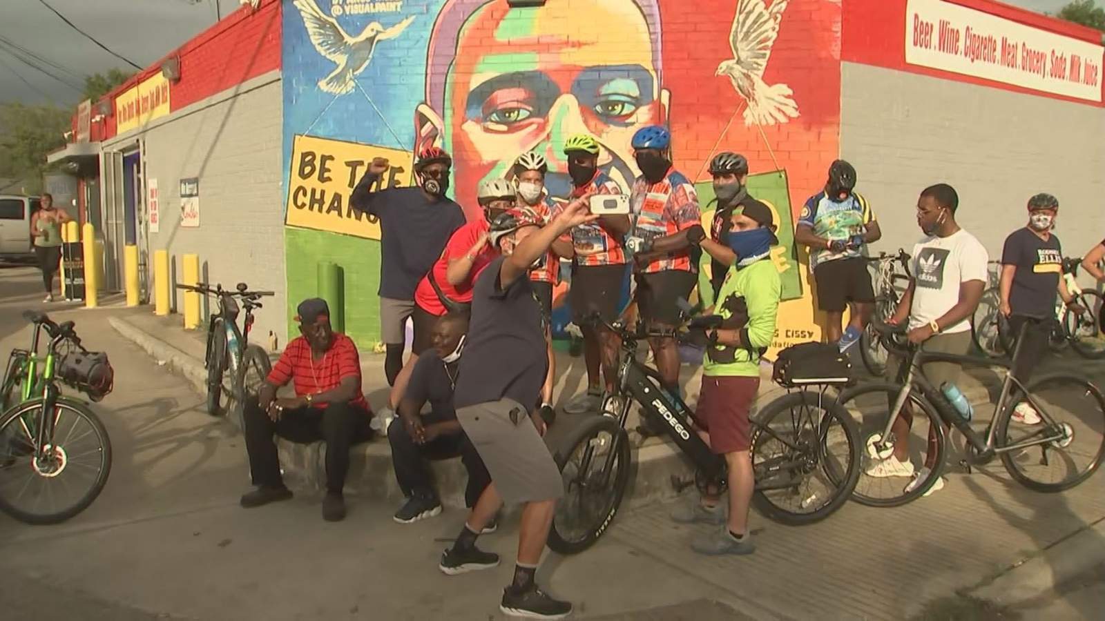 Community holds bike ride, block party to honor George Floyd