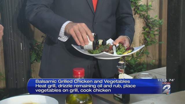 Balsamic grilled chicken and vegetables