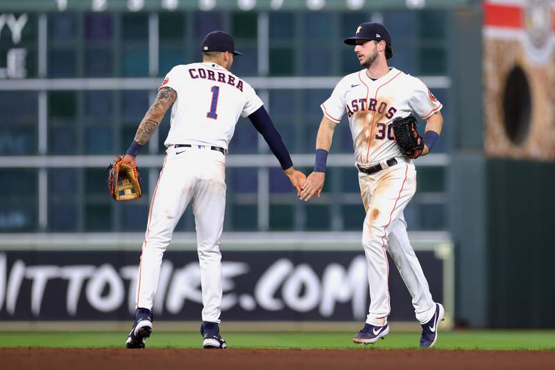 Astros end skid with 8-2 win over Angels