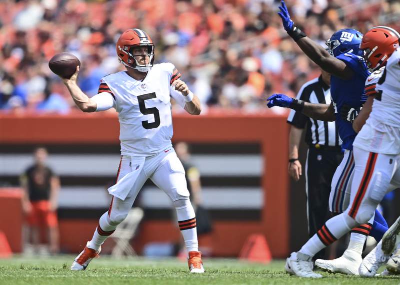 Keenum throws TD, Browns beat Giants in matchup of reserves