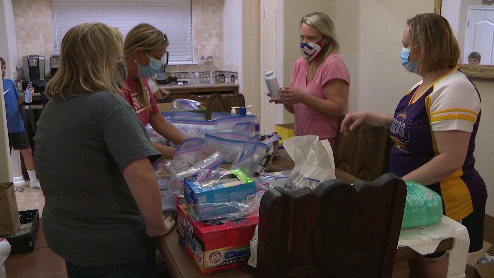 Tomball neighborhood bands together to make care packages for Louisiana victims of Hurricane Laura