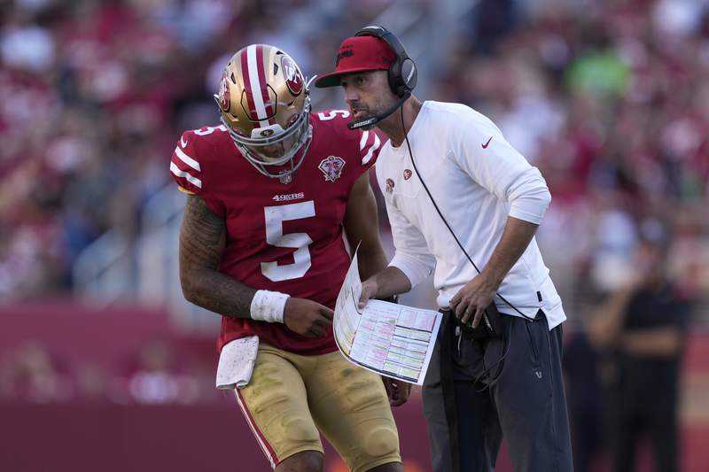 49ers rookie Lance to make 1st start in place of Garoppolo