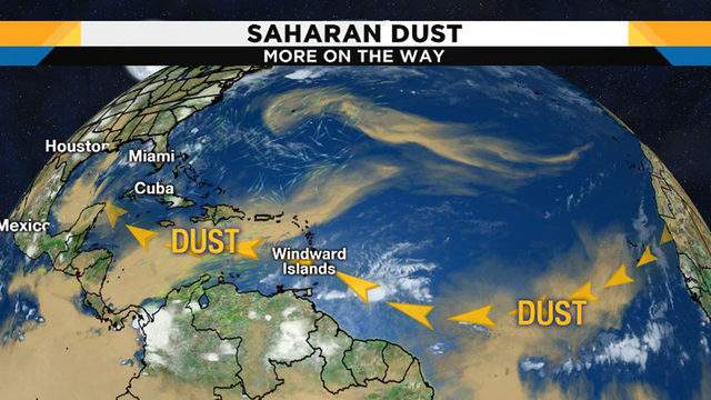 Saharan dust arrives in Houston with more on the way